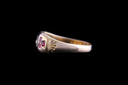 Victorian 18ct Yellow Gold Diamond and Ruby Seven Stone Ring