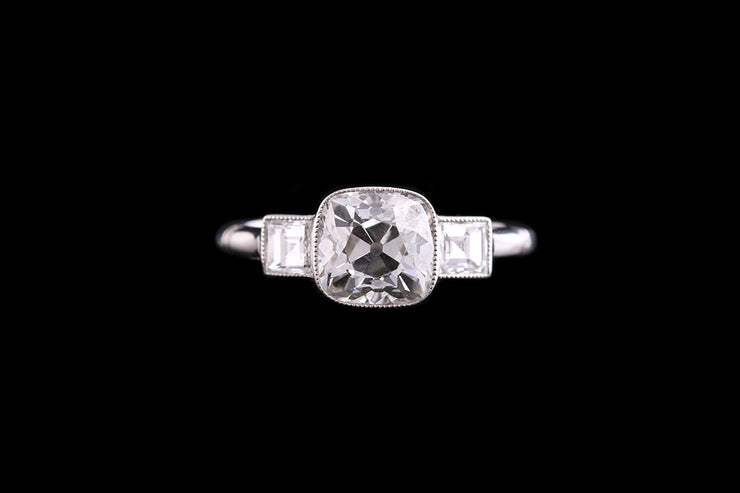 Platinum Diamond Three Stone Ring