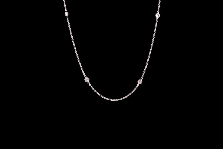 18ct White Gold Diamond Spectacle Chain