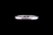 Platinum Diamond and Emerald Half Eternity Ring