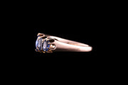 Victorian 15ct Yellow Gold Graduated Sri Lankan Sapphire Five Stone Ring