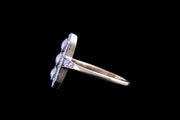 Art Deco 18ct Yellow Gold and Platinum Diamond Dress Ring