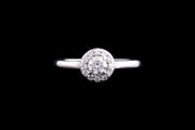 Platinum Diamond Round Cluster Ring