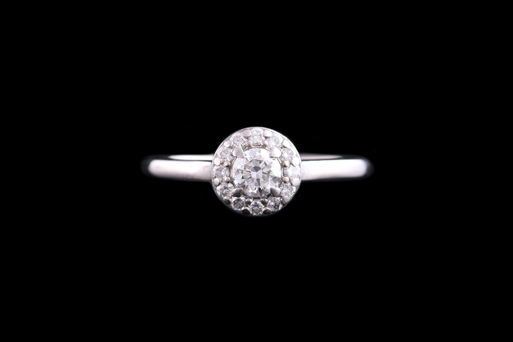 Platinum Diamond Round Cluster Ring