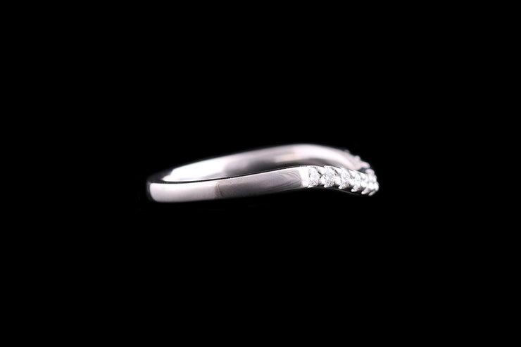 Platinum Diamond Shaped Wedding Ring