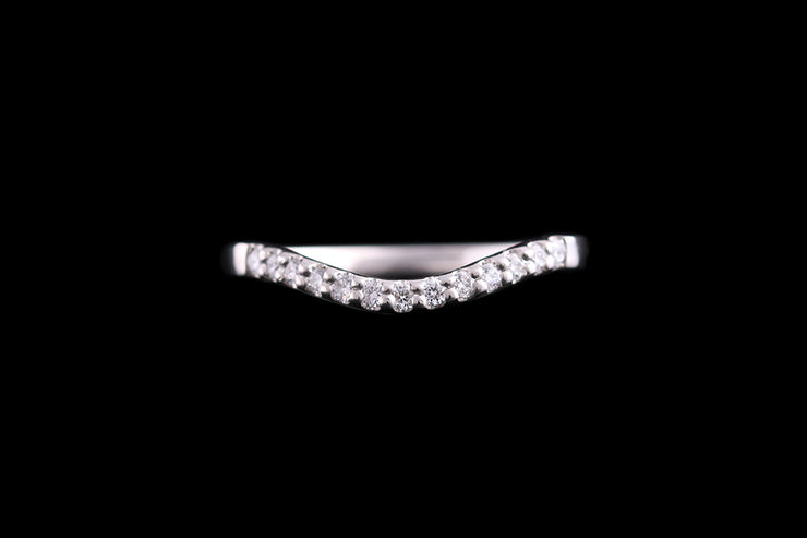 Platinum Diamond Shaped Wedding Ring