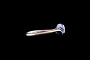 Edwardian 18ct Yellow Gold and White Gold Diamond Three Stone Twist Ring