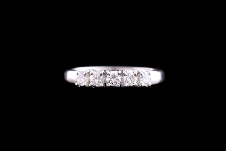 18ct White Gold Diamond Five Stone Ring