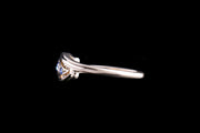 Edwardian 18ct Yellow Gold Diamond and Sapphire Five Stone Twist Ring