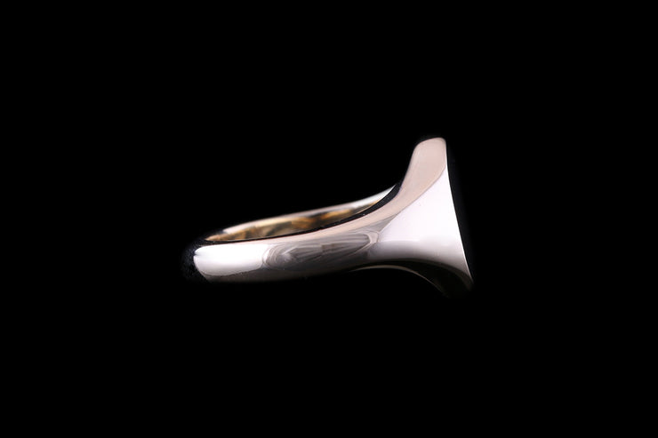 9ct Yellow Gold Oval Signet Ring 13 x 10