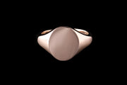 9ct Yellow Gold Oval Signet Ring 14 x 12