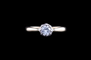 18ct Yellow Gold Diamond Single Stone Ring