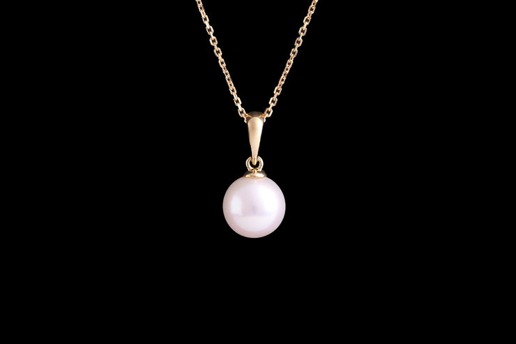 9ct Yellow Gold Cultured Pearl Pendant