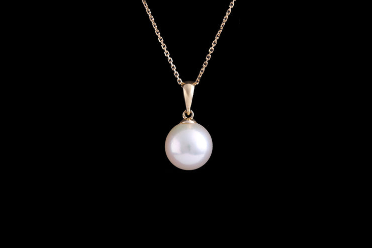 9ct Yellow Gold Cultured Pearl Pendant