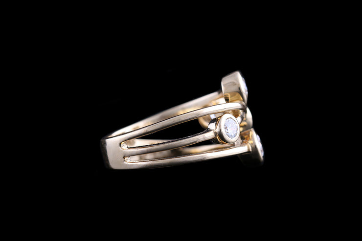 18ct Yellow Gold Diamond Dress Ring