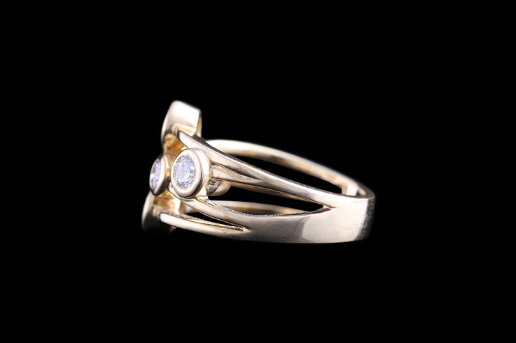 18ct Yellow Gold Diamond Dress Ring