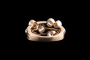18ct Yellow Gold Diamond Triple Row Dress Ring