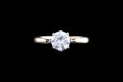 18ct Yellow Gold Diamond Single Stone Ring