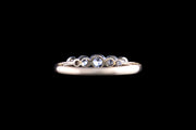 Edwardian 18ct Yellow Gold and Platinum Diamond Five Stone Ring