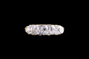 Victorian 18ct Yellow Gold Diamond Five Stone Ring with Diamond Sparks