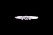 18ct White Gold Diamond Three Stone Ring
