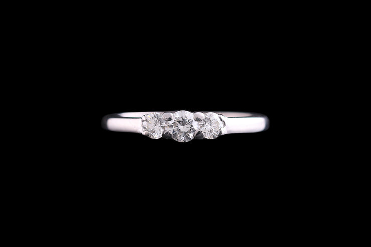 18ct White Gold Diamond Three Stone Ring