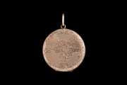 9ct Yellow Gold Round Engraved Locket