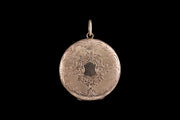 9ct Yellow Gold Round Engraved Locket