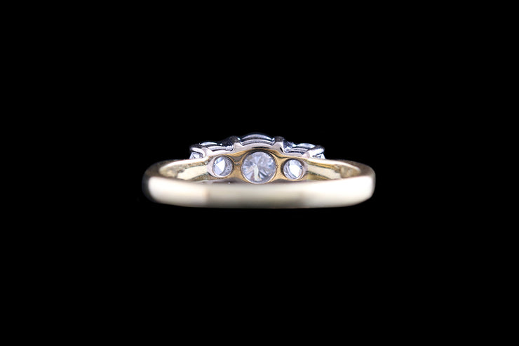 18ct Yellow Gold and White Gold Diamond Three Stone Ring