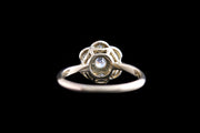 Edwardian 18ct Yellow Gold and Platinum Diamond Flower Cluster Ring