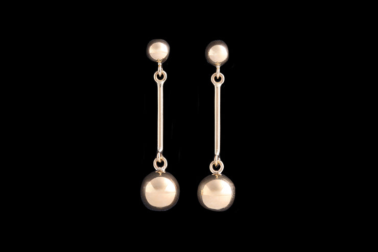 9ct Yellow Gold Ball Drop Earrings
