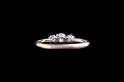 18ct Yellow Gold and Platinum Diamond Three Stone Ring