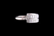Platinum Diamond Double Row Dress Ring
