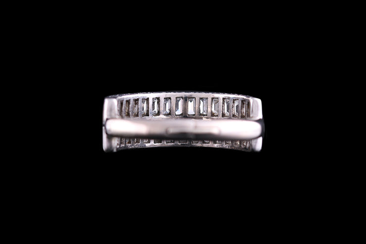 Platinum Diamond Double Row Dress Ring
