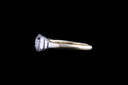 18ct Yellow Gold and Platinum Diamond Single Stone Ring