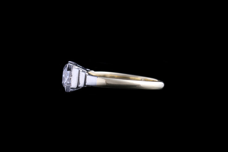 18ct Yellow Gold and Platinum Diamond Single Stone Ring
