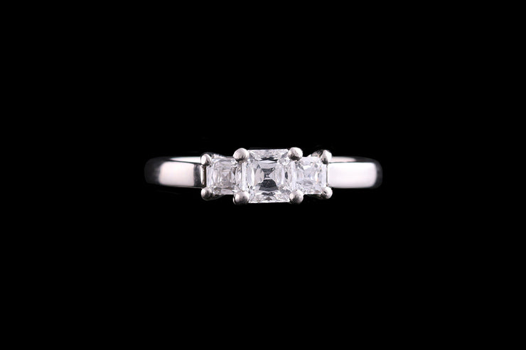 Platinum Diamond Three Stone Ring
