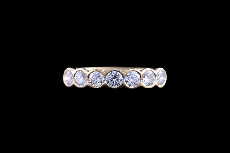18ct Yellow Gold Diamond Half Eternity Ring