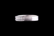 Platinum Diamond Double Row Half Eternity Ring
