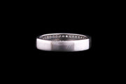 Platinum Diamond Double Row Half Eternity Ring