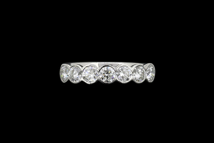 Platinum Diamond Half Eternity Ring