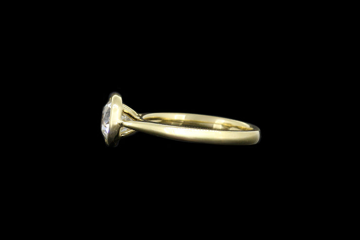 18ct Yellow Gold Diamond Single Stone Ring