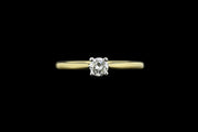 18ct Yellow Gold and Platinum Diamond Single Stone Ring