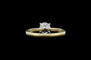 18ct Yellow Gold and Platinum Diamond Single Stone Ring