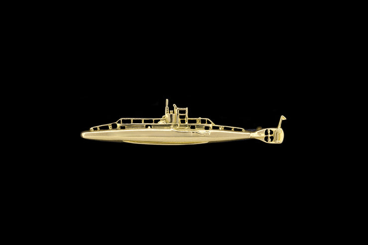 Edwardian 18ct Yellow Gold Submarine Bar Brooch