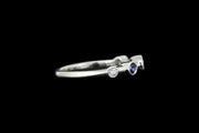 18ct White Gold Diamond and Sapphire Scatter Ring