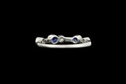 18ct White Gold Diamond and Sapphire Scatter Ring