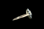 Edwardian 18ct Yellow Gold and Platinum Diamond and Sapphire Cluster Ring