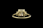 18ct Yellow Gold Diamond Single Stone Ring with Diamond Shoulders