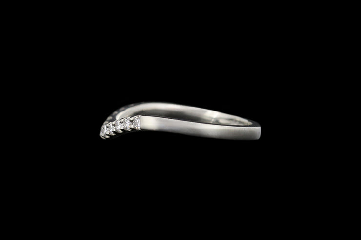 Platinum Diamond Shaped Wedding Ring